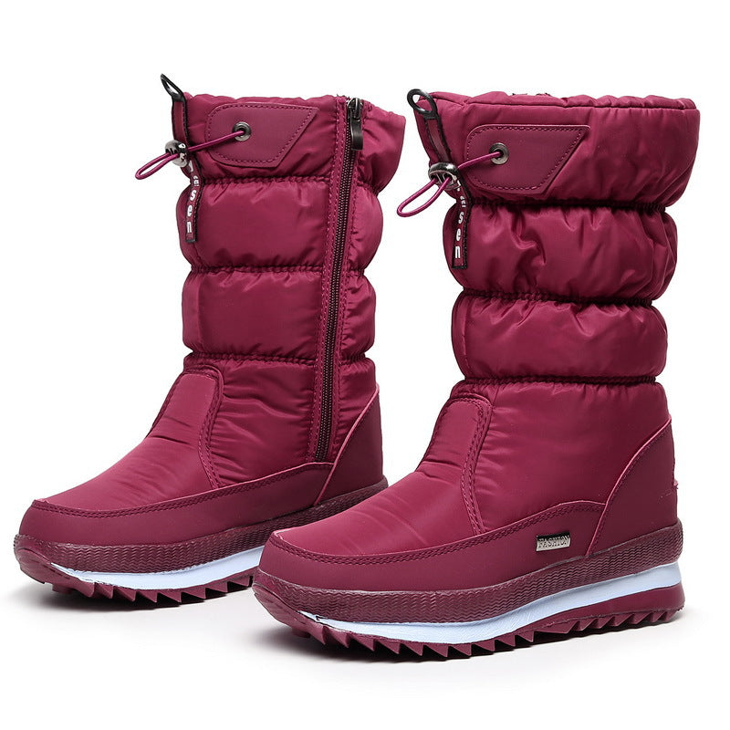 🎅2025 Sale🎁Women's premium waterproof, non-slip faux fur snow boots