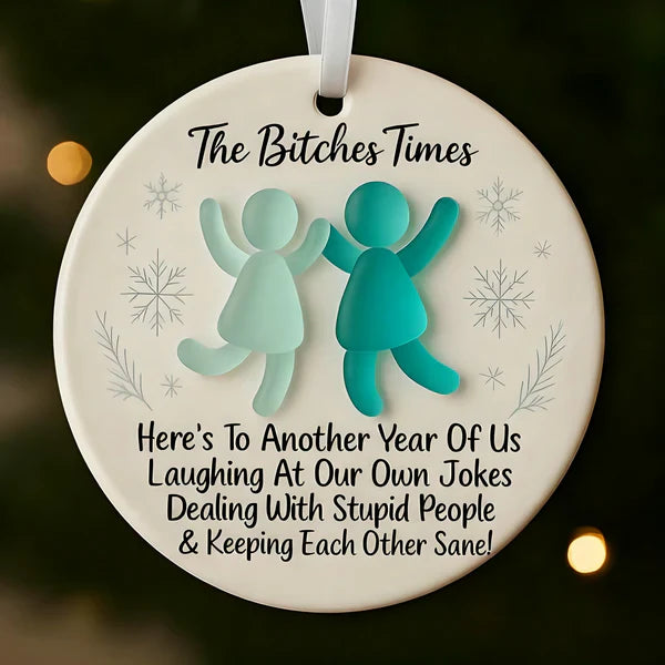 š
CHRISTMAS SALE 70% OFF!šFunny Friendship Sea Glass Keepsake Ornament⨠Shaped by Nature & Crafted by Hand