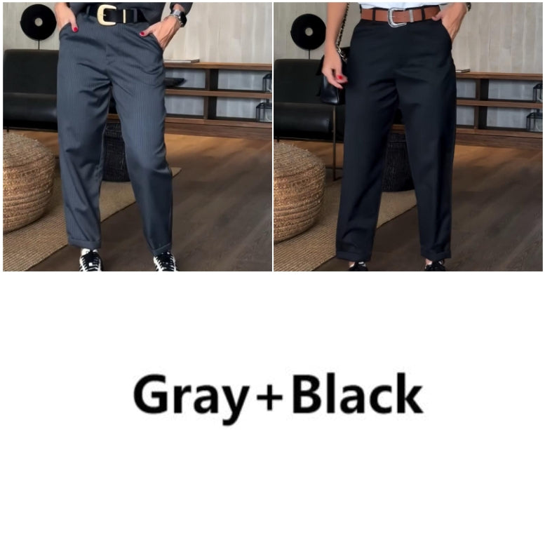 💝HOT SALE🔥🍃Women's High Waist Casual Straight Blazer Pants