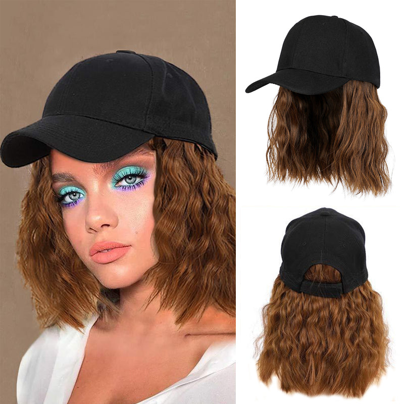 💗LAST DAY - 2-in-1 Curly Hair Baseball Cap Wig