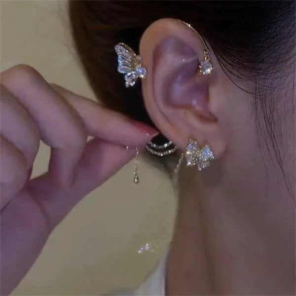 šBUTTERFLY TASSEL STYLE ZIRCON EARRINGS | PERFECT GIFTš