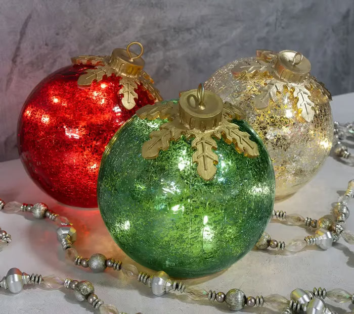 💥LAST DAY SALE 49% OFF⏰50K+ SOLD!🎅Glass Tabletop Christmas Ornaments【3ct】🔔🎁
