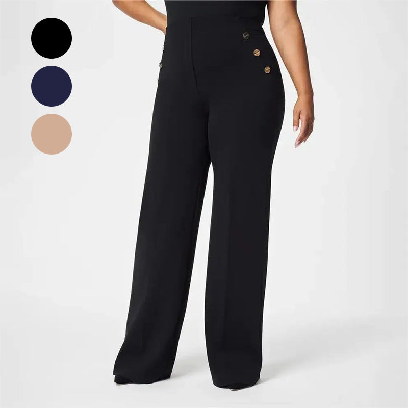 🥇Three lengths available🔥High Stretch High Waist Wide Leg Trousers