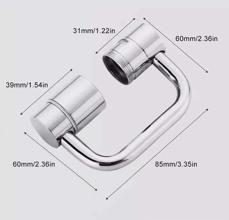 🚰 Upgrade Your Washing Routine✨ TTZZ 1080° Rotatable Faucet Aerator Extension - For Effortless, All-Angle Control!