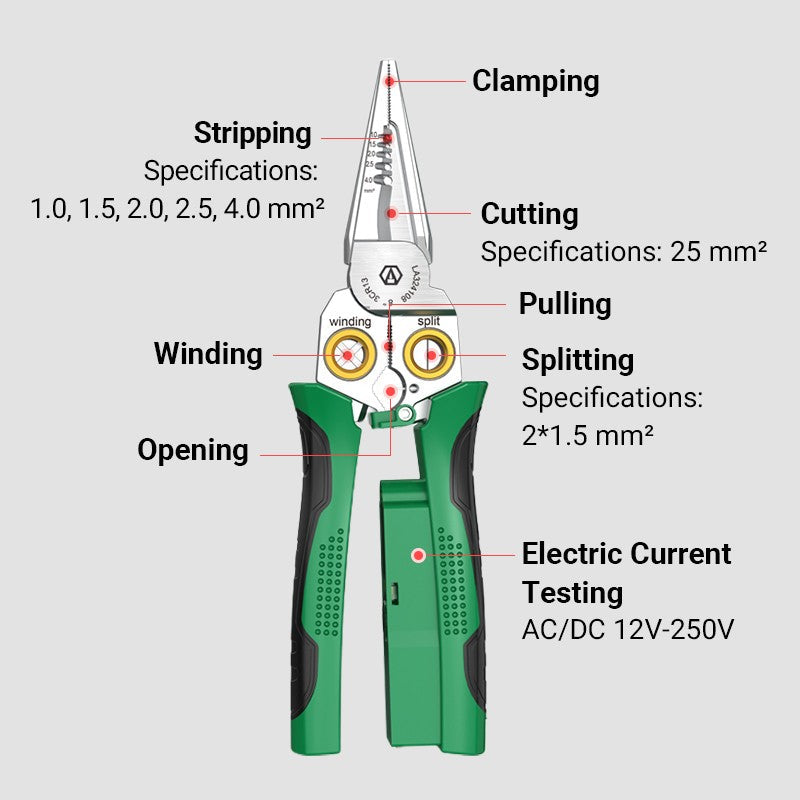 🔥8-in-1 Multifunctional Wire Cutter Scissors with Electrical Test( Last day, 50% off)
