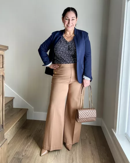 🥇Three lengths available🔥High Stretch High Waist Wide Leg Trousers