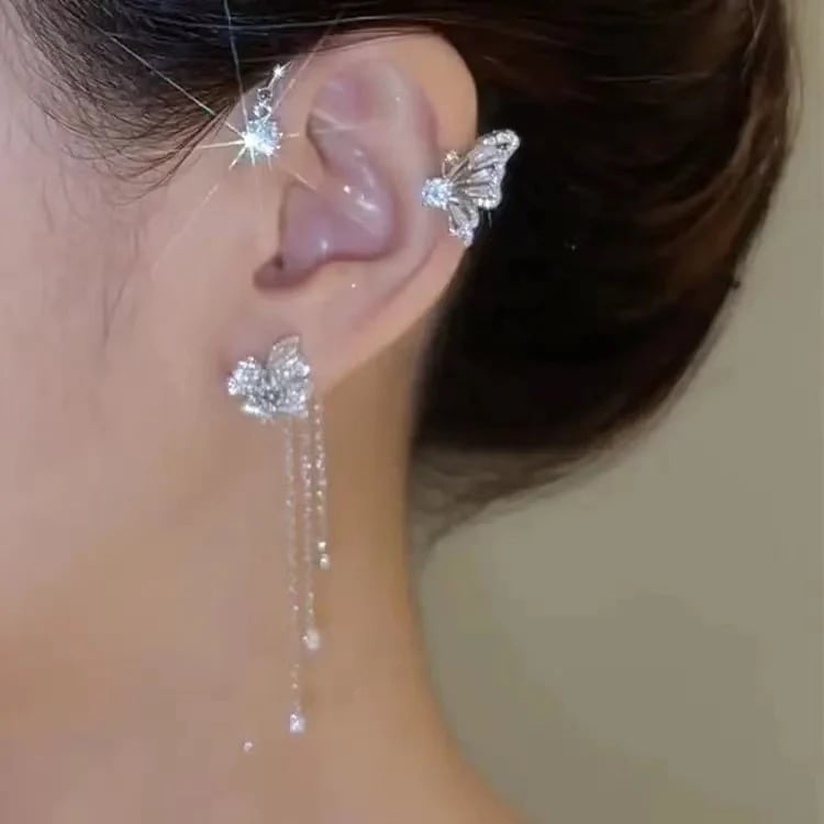 šBUTTERFLY TASSEL STYLE ZIRCON EARRINGS | PERFECT GIFTš
