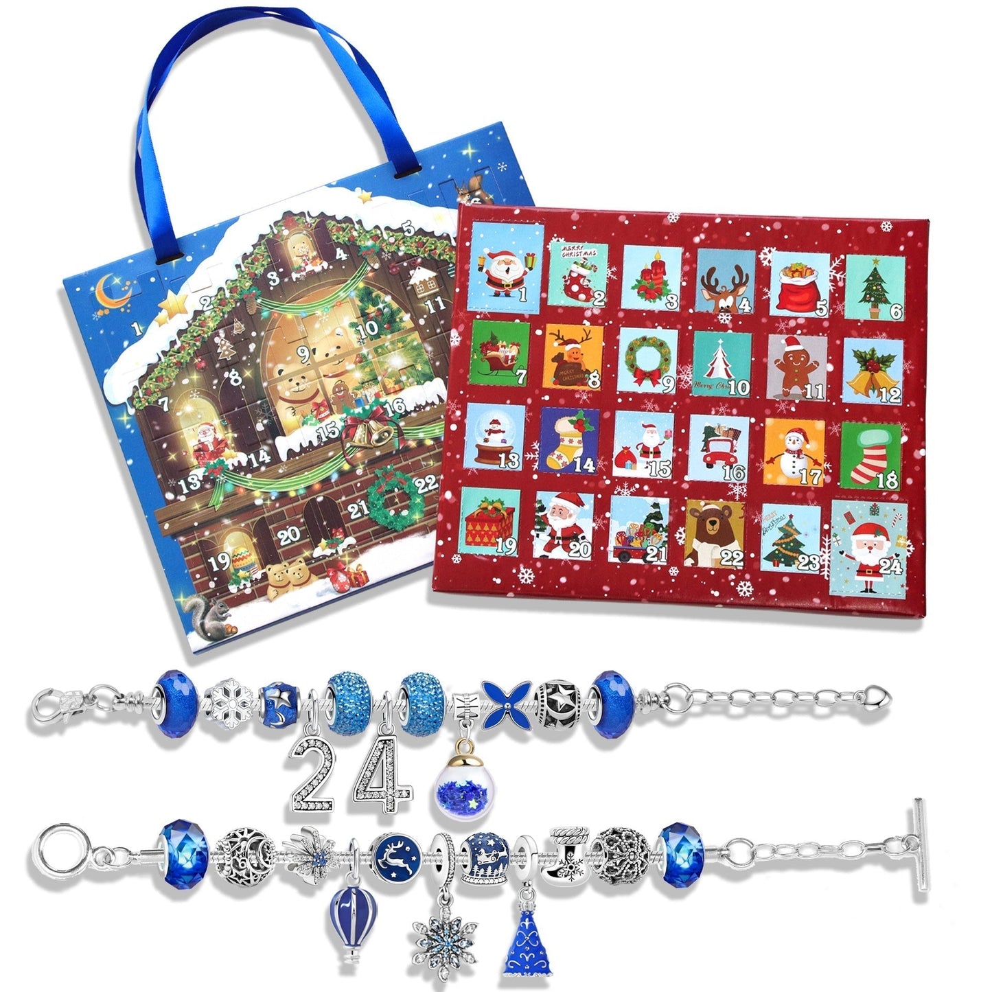 🎅Early Xmas Sale 46% OFF💥DIY 24 Days Christmas Countdown Calendar Bracelets Set