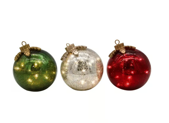 💥LAST DAY SALE 49% OFF⏰50K+ SOLD!🎅Glass Tabletop Christmas Ornaments【3ct】🔔🎁