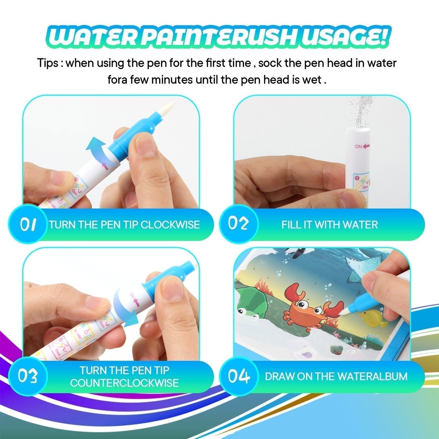 🌹BUY 1 GET 1 FREE🔥Summer Promotion 🎁✨️Magic Water Book📚️🎨🧠
