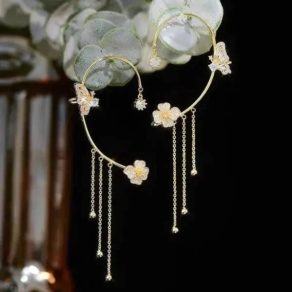 šBUTTERFLY TASSEL STYLE ZIRCON EARRINGS | PERFECT GIFTš
