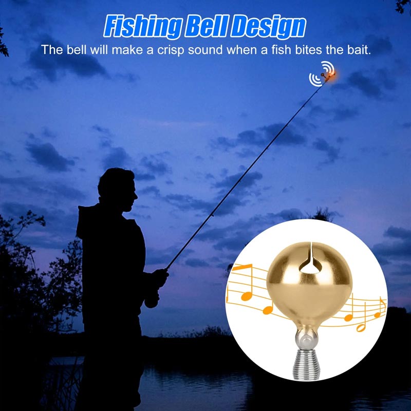 2025š Fishing Rod LED Light with Buzzer Bell