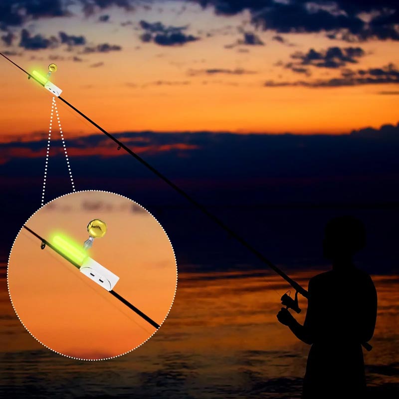 2025š Fishing Rod LED Light with Buzzer Bell