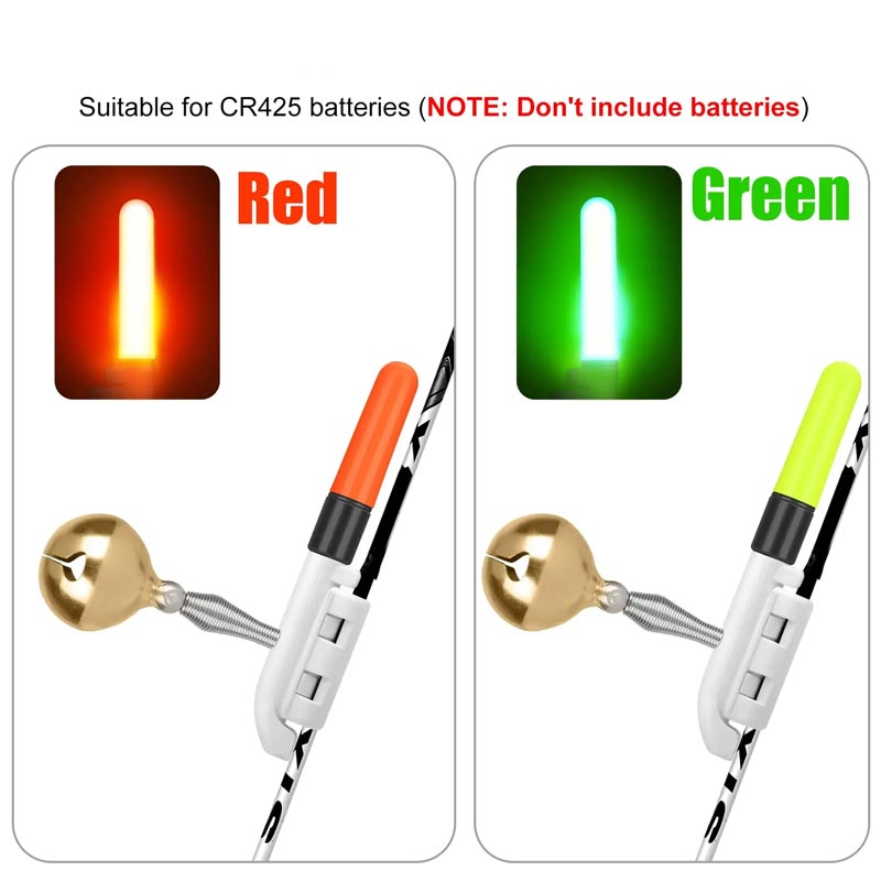 2025š Fishing Rod LED Light with Buzzer Bell