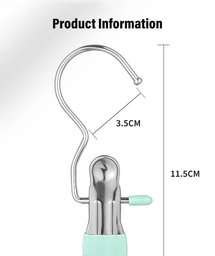 💥Anti-rust Clip Space-saving Clothespin Hat Pants Storage Hanging Travel Hook