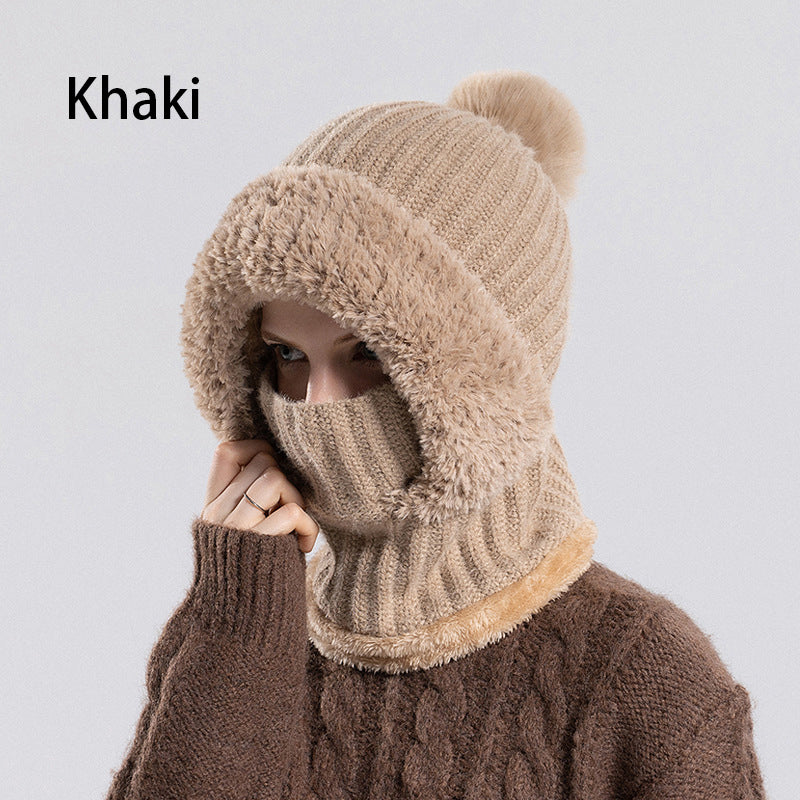 🎅Women's Winter One-Piece Knitted Beanie Scarf Mask