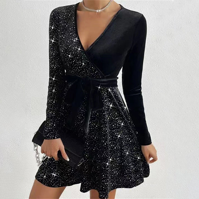 🎅Christmas 50% off sale💥Women’s Sequin A-Line Mini Dress