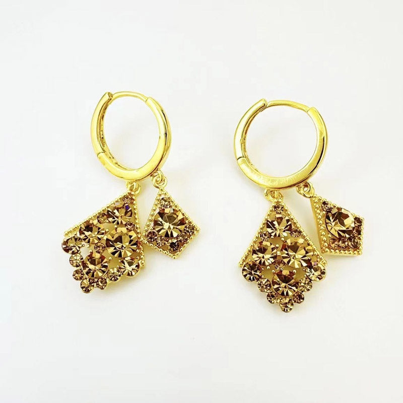 🌟Women's Fashion Elegant Rhombus Earrings