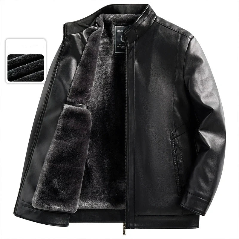 Men's Casual PU Leather Jacket(50% OFF)