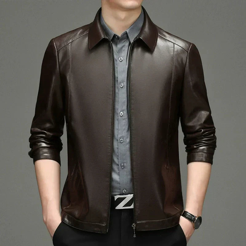 Men's Casual PU Leather Jacket(50% OFF)