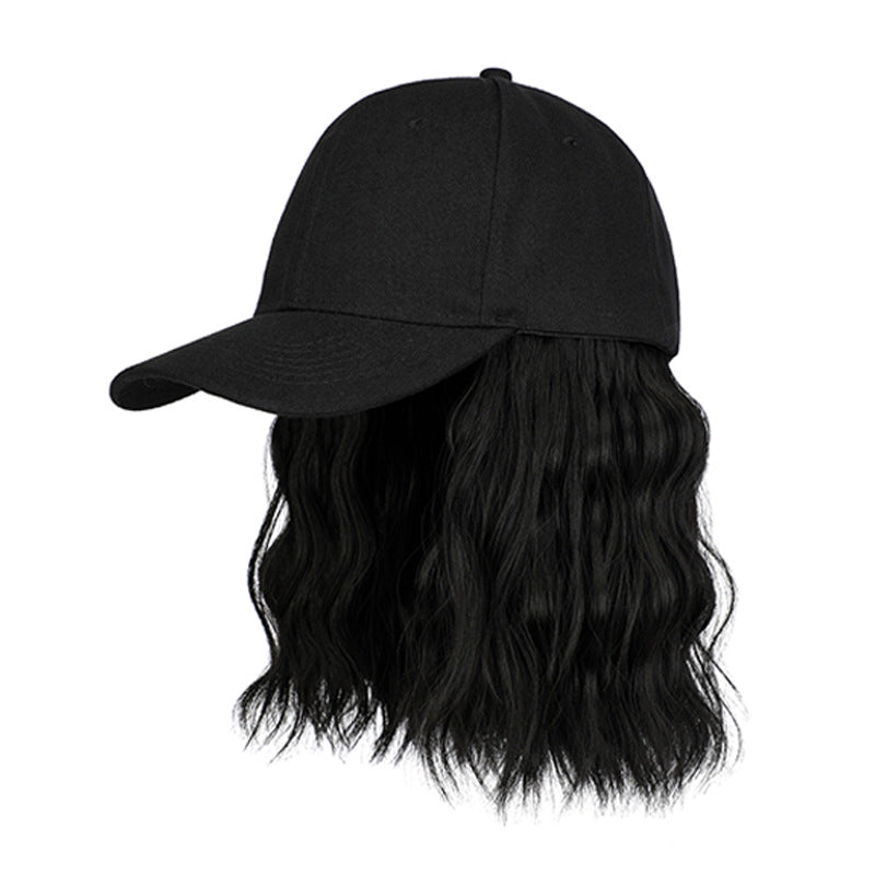 💗LAST DAY - 2-in-1 Curly Hair Baseball Cap Wig