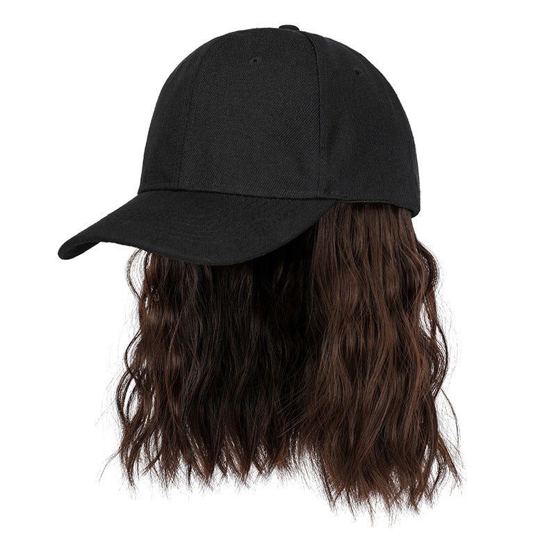 💗LAST DAY - 2-in-1 Curly Hair Baseball Cap Wig
