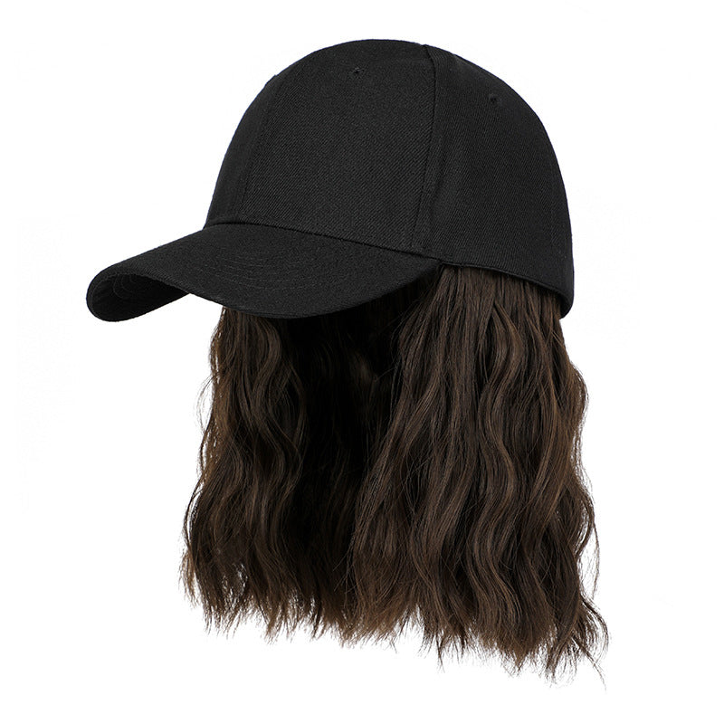 💗LAST DAY - 2-in-1 Curly Hair Baseball Cap Wig