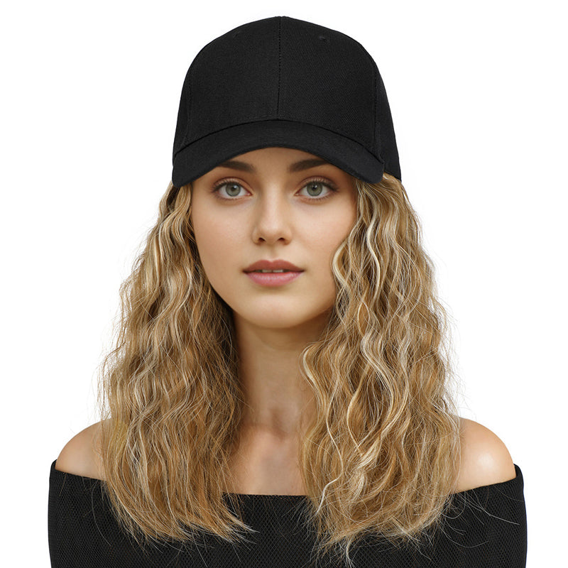 💗LAST DAY - 2-in-1 Curly Hair Baseball Cap Wig