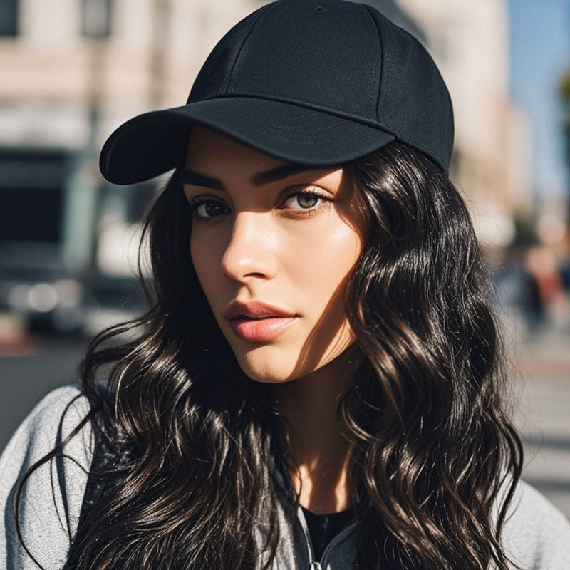 💗LAST DAY - 2-in-1 Curly Hair Baseball Cap Wig