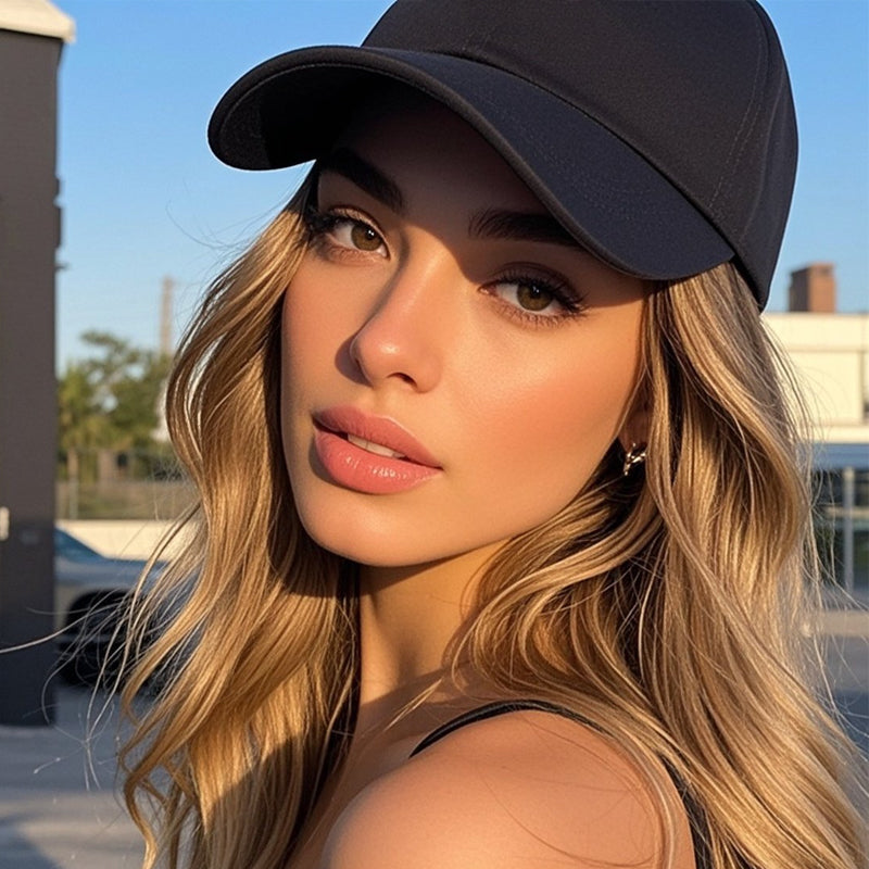 💗LAST DAY - 2-in-1 Curly Hair Baseball Cap Wig