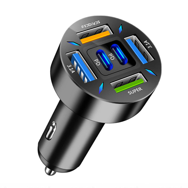 🔥HOT SALE🔥6-Port Car Charger Cigarette Lighter Adapter
