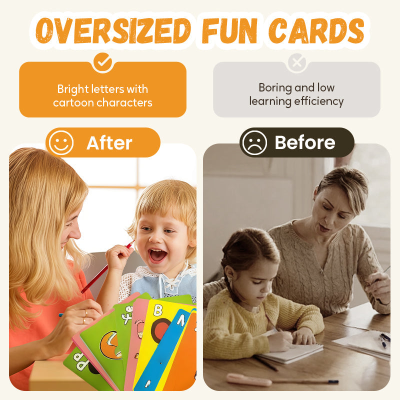 🔥Teaching Gift Special Offer50%OFF🔤✍26 PCS Fun ABC Learning Mask Cards