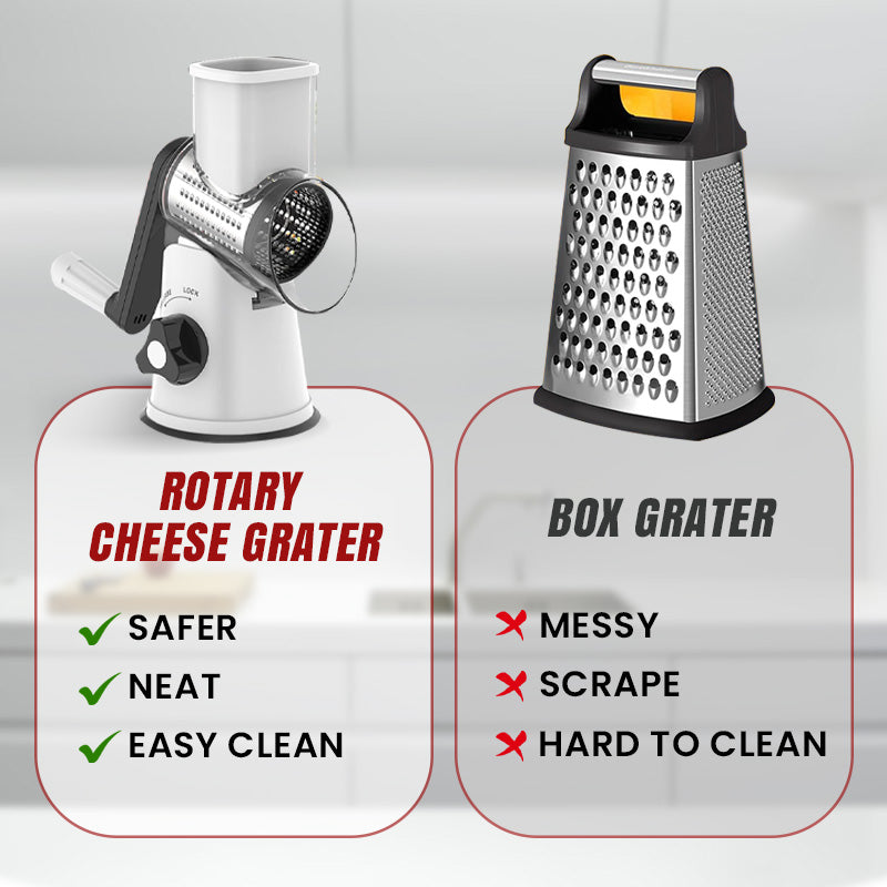 3 in 1 Rotary Cheese Grater Vegetable Slicer