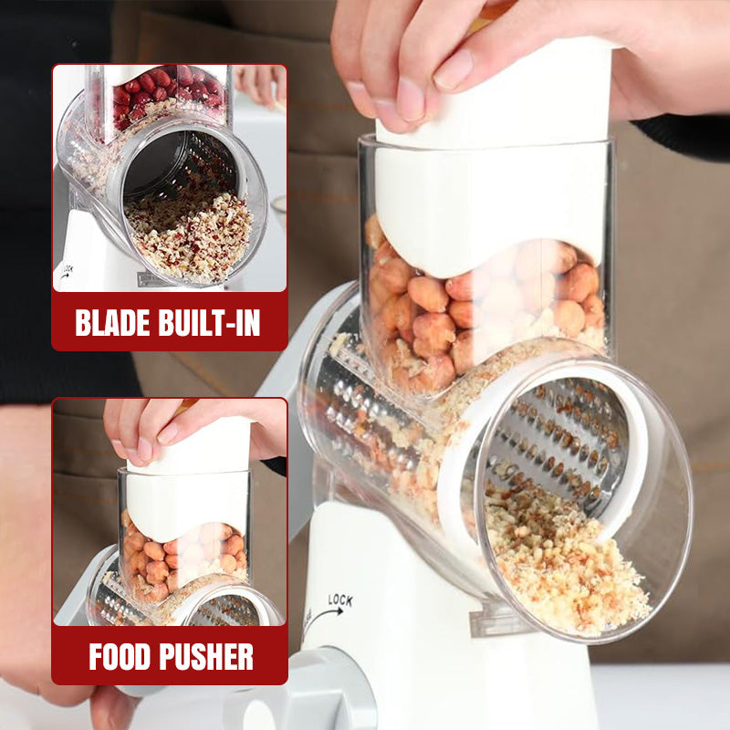 3 in 1 Rotary Cheese Grater Vegetable Slicer