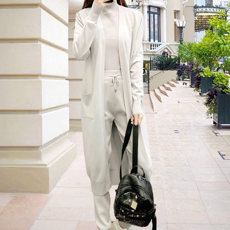 Women's Solid Color Fashion 3-Piece Set