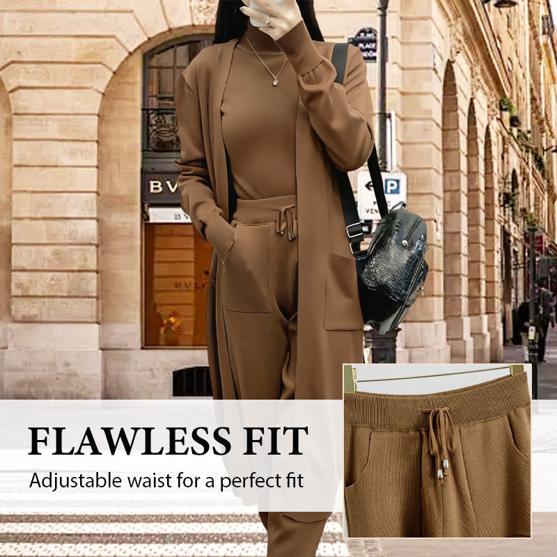 Women's Solid Color Fashion 3-Piece Set