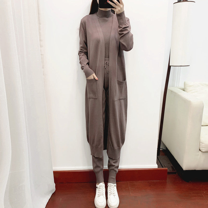 Women's Solid Color Fashion 3-Piece Set
