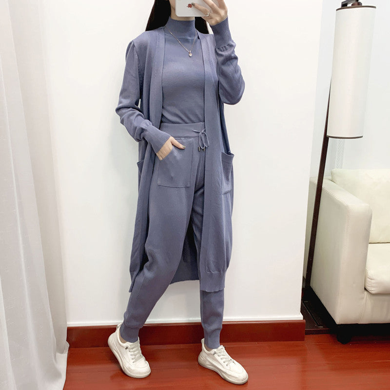 Women's Solid Color Fashion 3-Piece Set