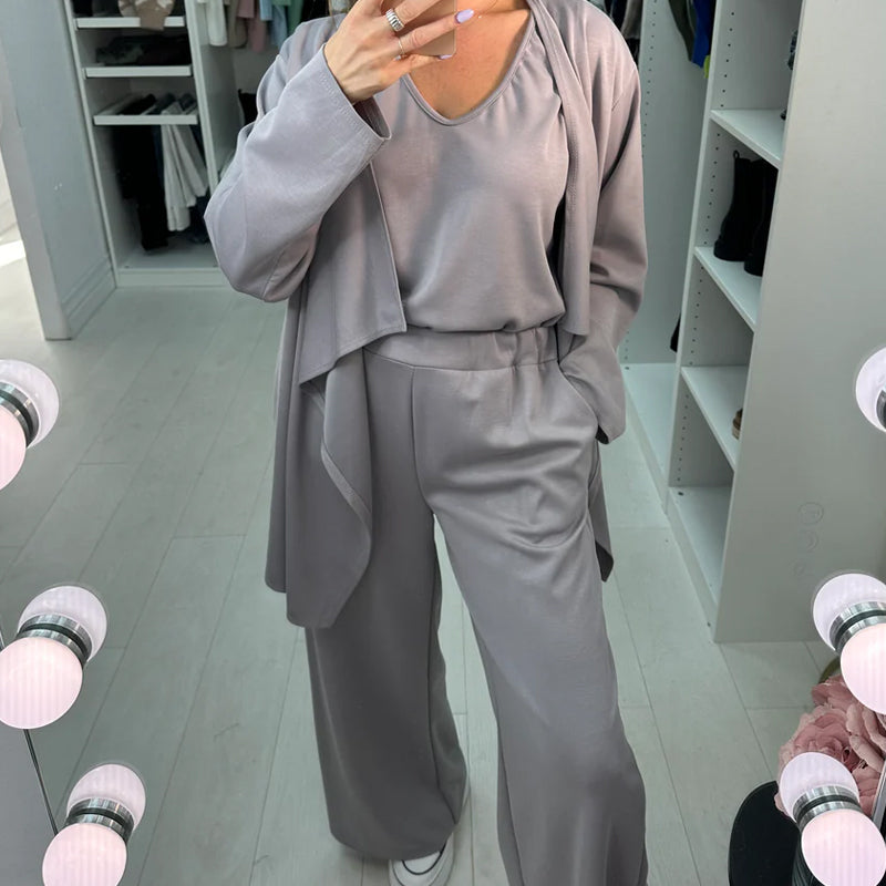 Women's Solid Color 3-Piece Set