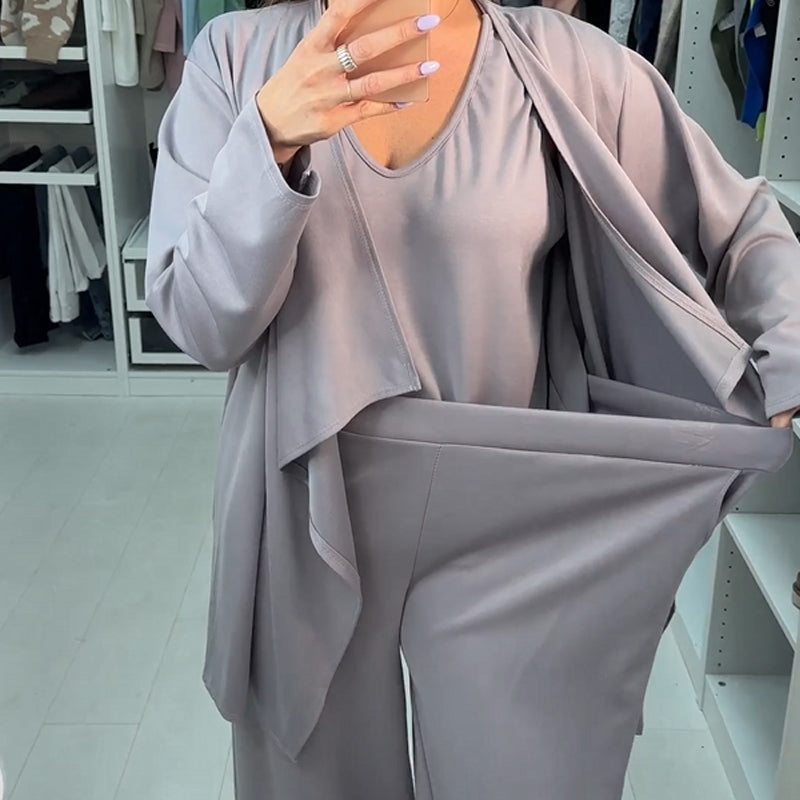 Women's Solid Color 3-Piece Set