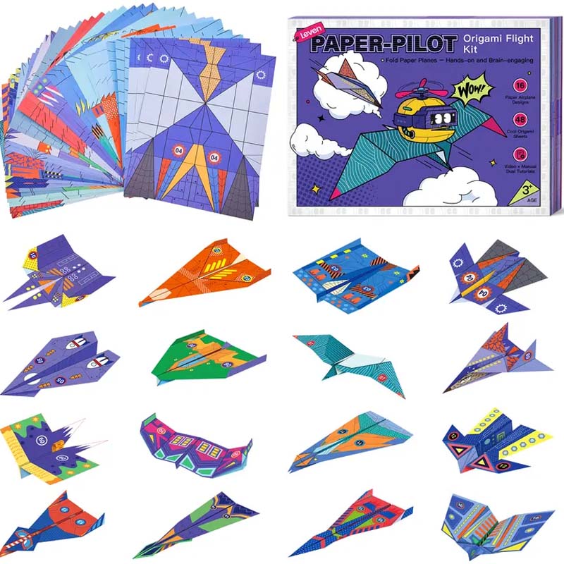 🎁🎄🛩️Creative DIY Paper Airplane Set For Kids✨