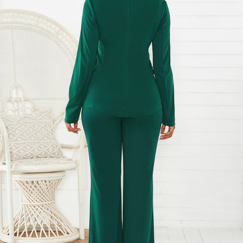Women's Business Solid Blazer & Pants 2-Piece Set