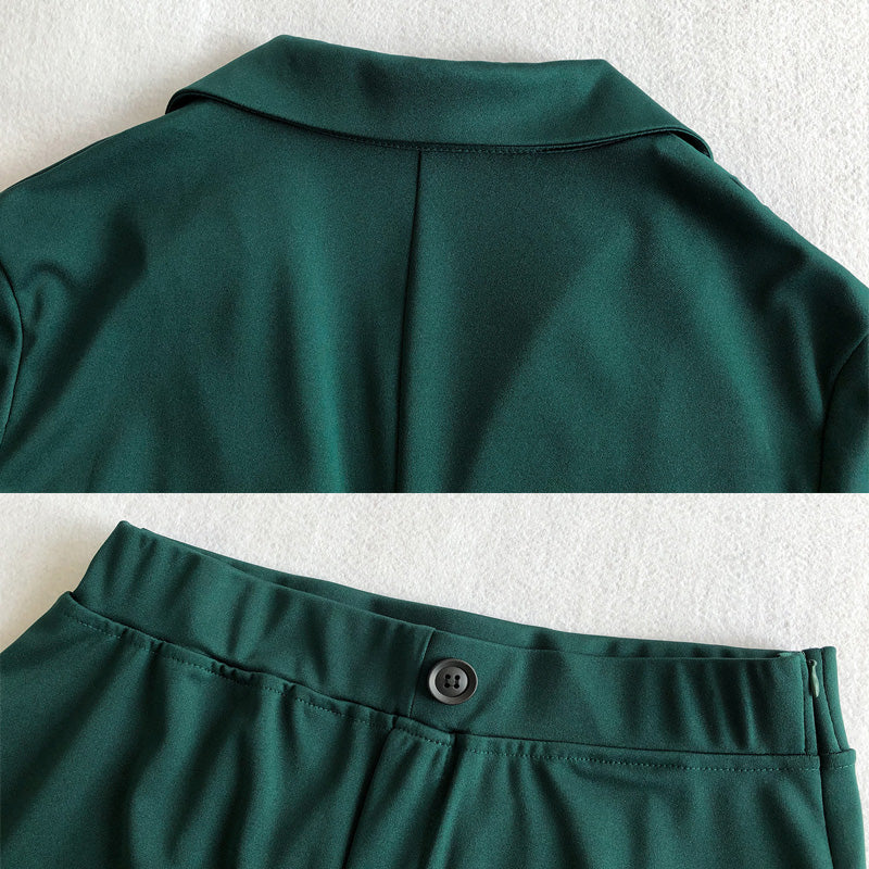 Women's Business Solid Blazer & Pants 2-Piece Set