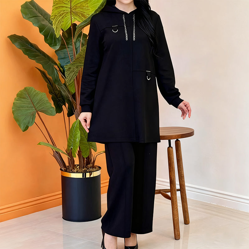 Women's Hooded Casual Long-Sleeved Suit