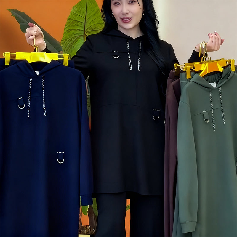 Women's Hooded Casual Long-Sleeved Suit