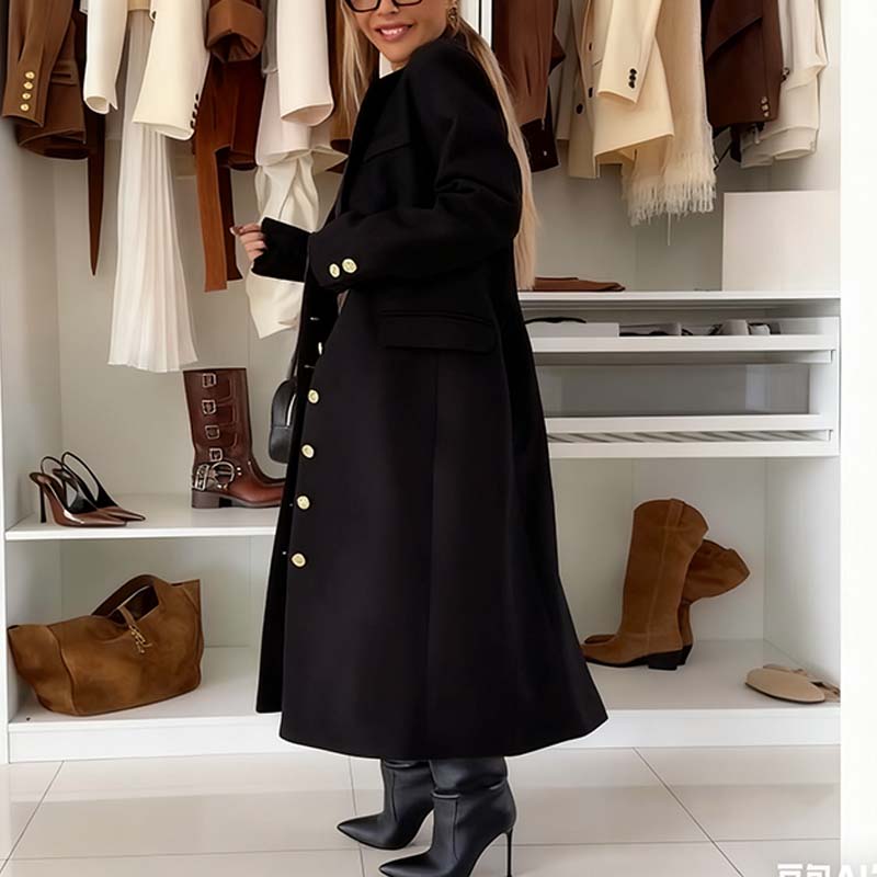 Versatile High-End Fashionable Long Trench Coat