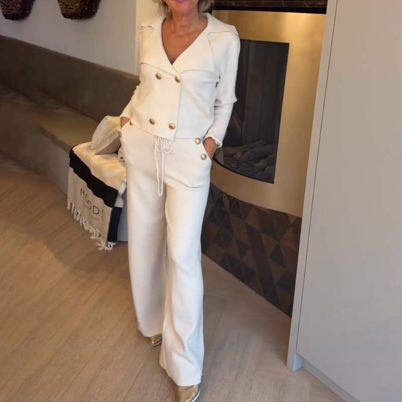🔥New Arrivals Special Offer-Elegant Top & Wide-Leg Pant Set