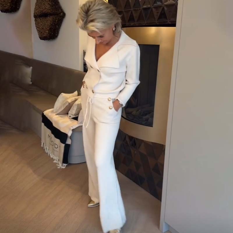 🔥New Arrivals Special Offer-Elegant Top & Wide-Leg Pant Set