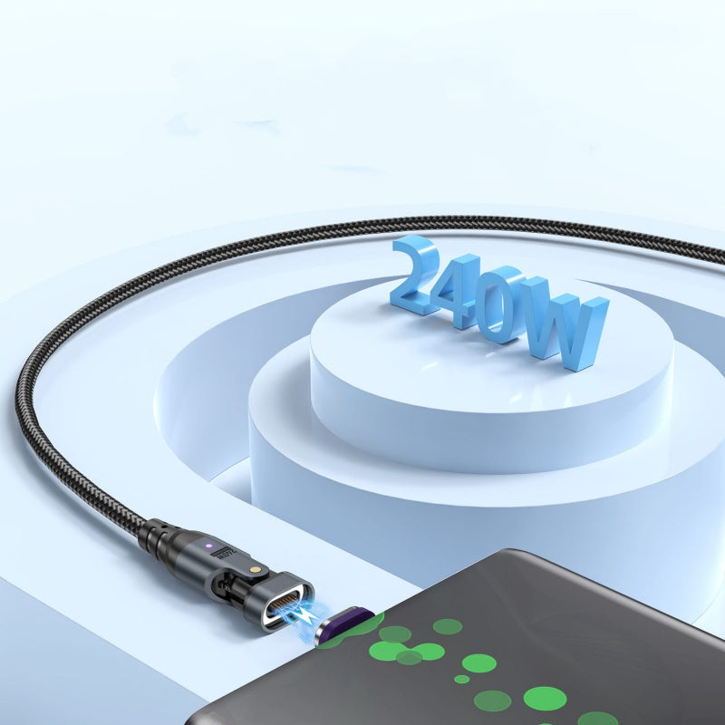 PD 240W 180° Rotation Magnetic Charging Cable
