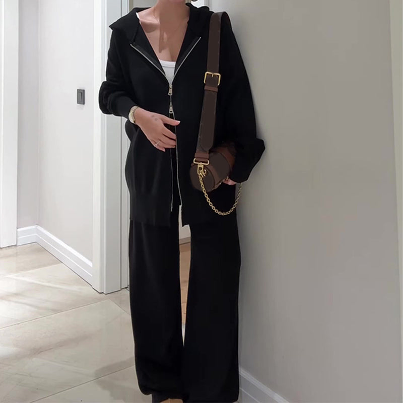 Women’s Fashion Hooded Top & Casual Pants 2-Piece Set